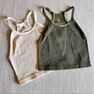 Free People Happiness Runs Crop Tank Top Lot of 2 BRAND NEW XS/S